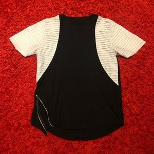 Rare❗️Rocawear High fashion T-shirt with Zipper and cotton Ripple details